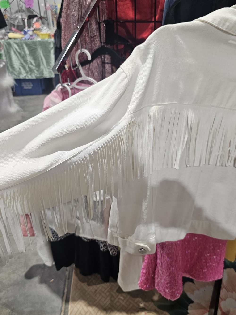 White Cropped Button-Front Jacket - Picture 2 of 4